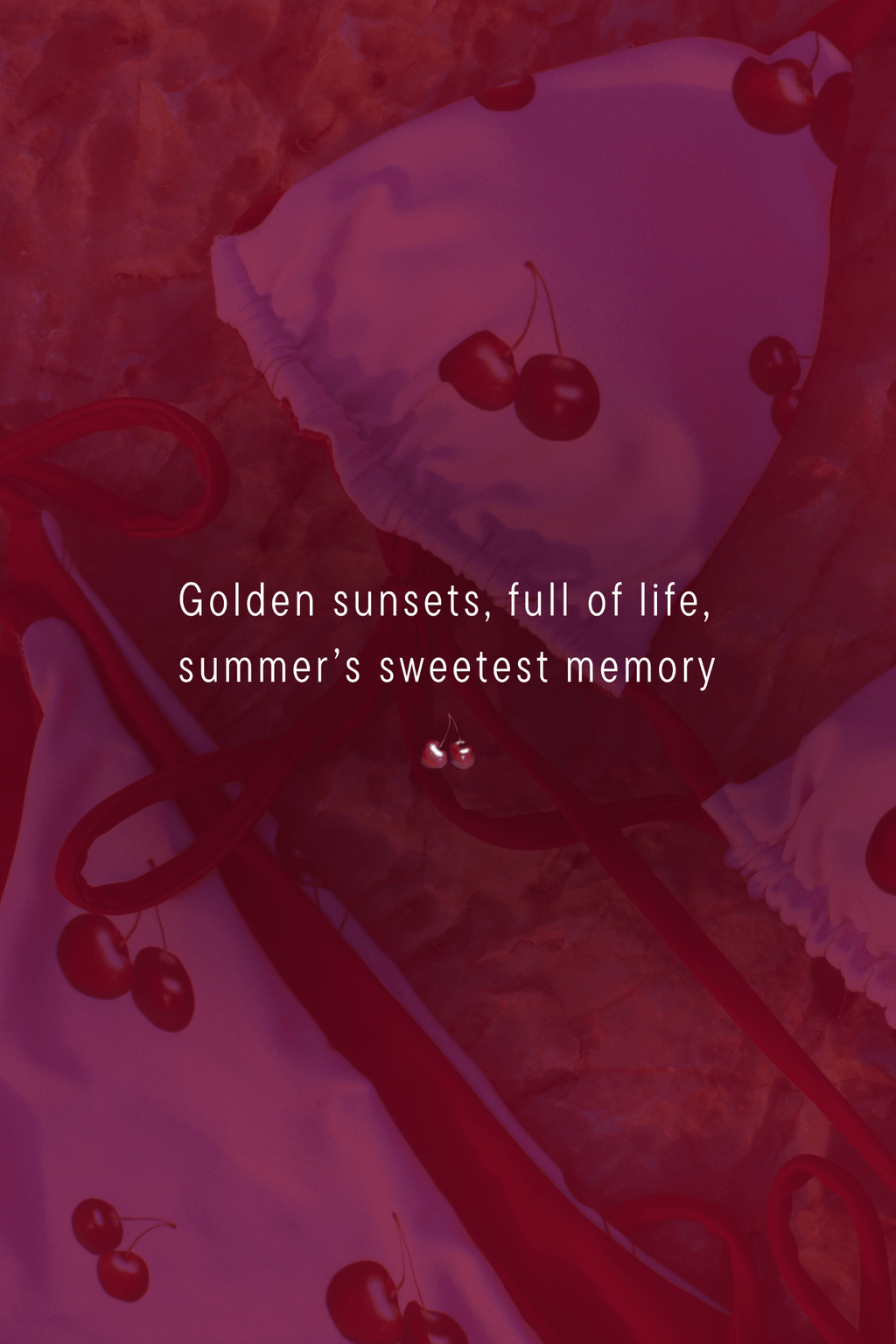 "Forbidden Cherry" | Bikini Set - Romantic Clementine